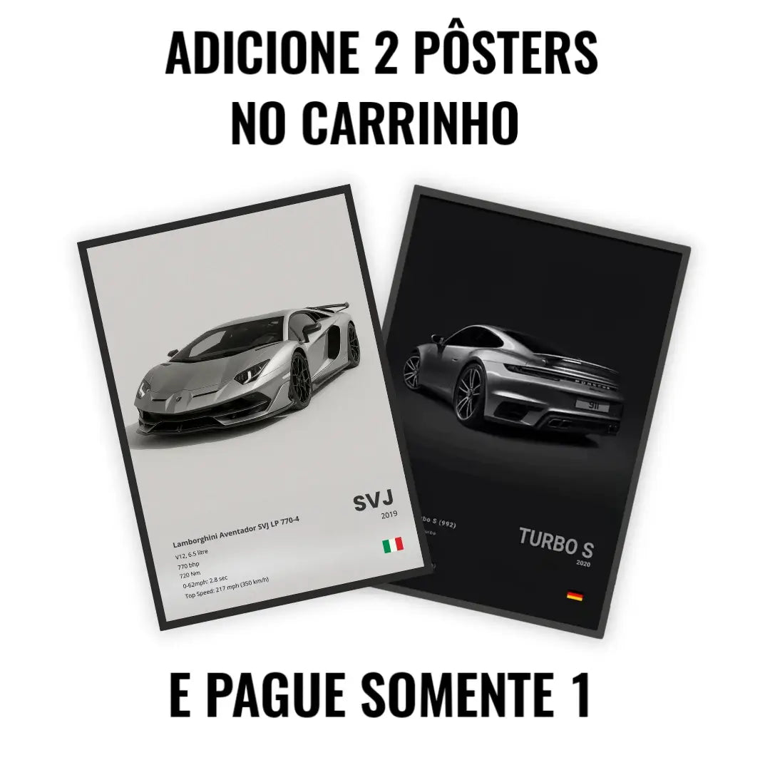 Pôster CarX® - Quadro Ultra HD (COMPRE 1 E LEVE OUTRO GRÁTIS)