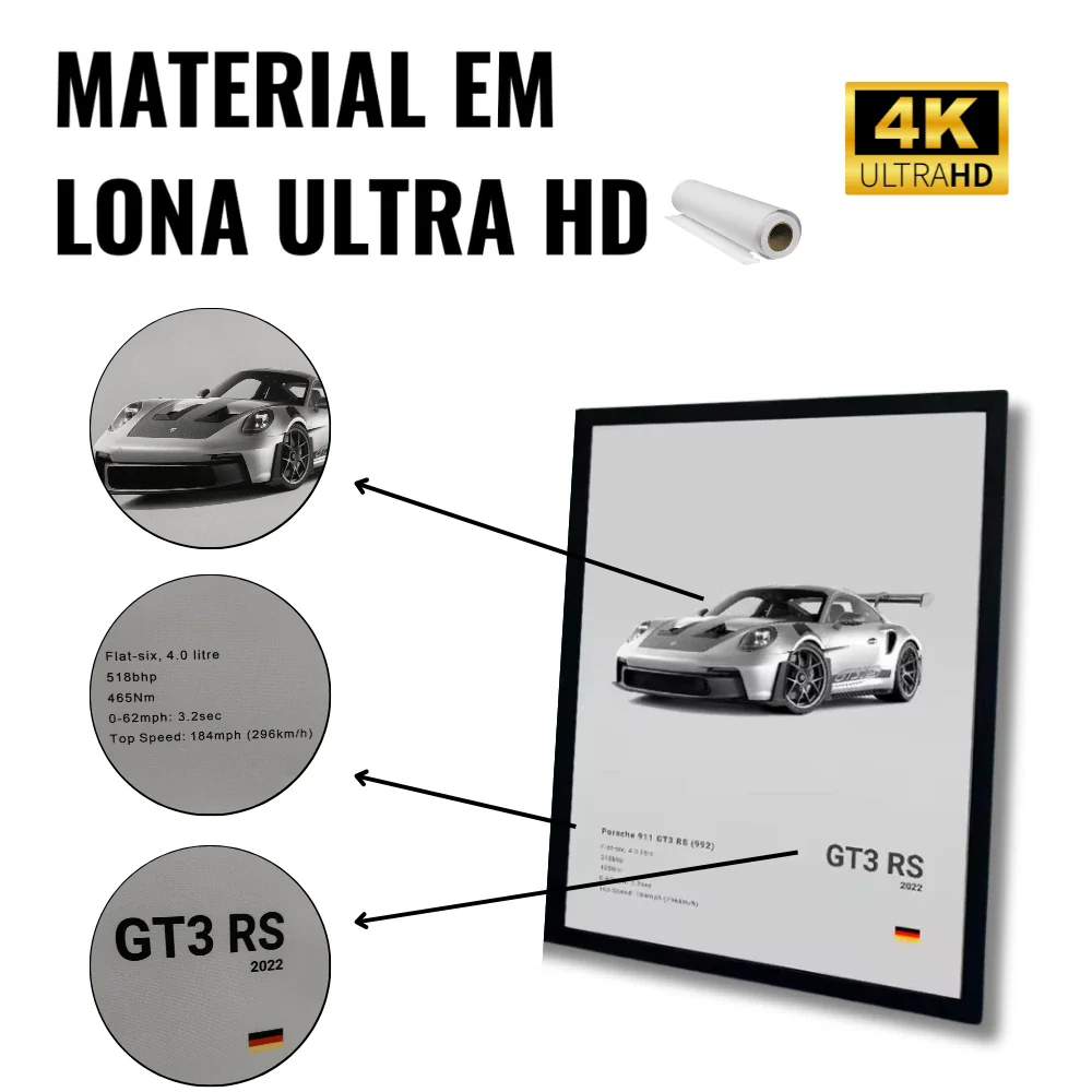 Pôster CarX® - Quadro Ultra HD (COMPRE 1 E LEVE OUTRO GRÁTIS)