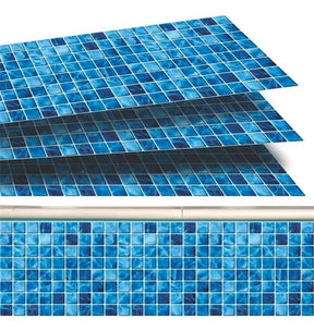 Kit 15 Adesivos Piscina Azulejo Fundo D'agua Azul 100x30cm