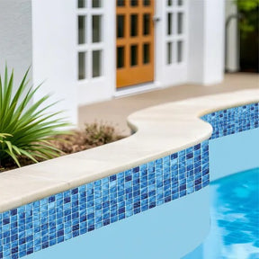 Kit 15 Adesivos Piscina Azulejo Fundo D'agua Azul 100x30cm